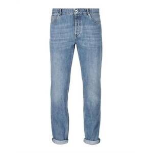 NEW BRUNELLO CUCINELLI men 5-pocket jean in blue denim